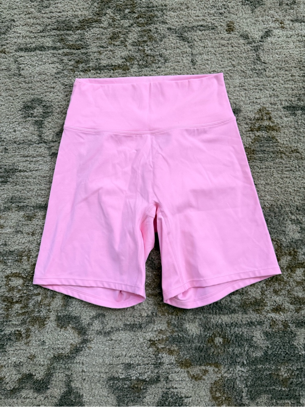 Women's High-Rise Pink Bike Shorts with Supportive Waistband
